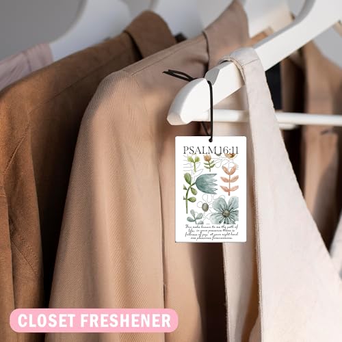 Image of Christian Butterfly Floral Car Air Freshener 4Pcs, Christian Gifts for Women Air Freshener for Car Interior Closet Drawer Books, Love Like Jesus Bible Verse Religious Car Mirror Decor Hanging