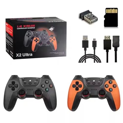 Controller wireless: dotato di due controller wireless 2.4G, è possibile avviare il gioco multiplayer in qualsiasi momento! I controlli stabili e reattivi ti consentono di giocare comodamente sul divano. Goditi un'esperienza di gioco retrò coinvolgente