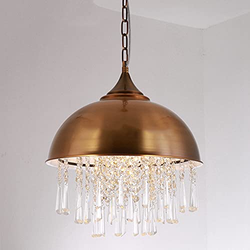 Lampe suspendue de plafond antique nordique en cristal pour salon et chambre