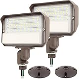 2Pack Dusk to Dawn Outdoor 25W LED Flood Light...