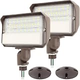 2Pack Dusk to Dawn Outdoor 25W LED Flood Light...