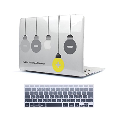 TwoL MacBook Air 13 ケース, 耐衝撃 薄型 PC材質クリスタル ハードケース シェルカバー Air 13.3 インチ 対応ノートパソコン保護ケース ランプ