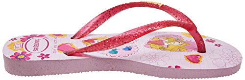 Chinelo Slim Princess, Havaianas, Meninas, Rosa Cream/Pirulito, 25/26