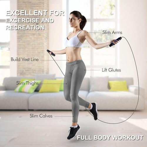 Jump-Rope-Workout-Fitness-Exercise-Equipment-Home-Gym-Men-Women-and-kids-HealthFrom-Only-U-Multiple-Colors