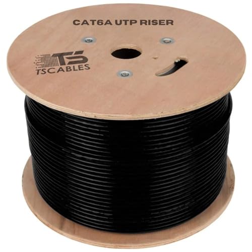 Cable Ethernet Cat6A Riser Bulk 1000ft 23AWG UTP Negro miniatura 2