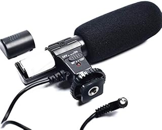 Professional Camera Video Microphone, Stereo Recording Microphone Condenser Mic for DSLR Camera PC Computer Phone 1pc