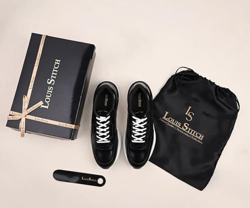 Image of LOUIS STITCH Men's Sneakers Shoes Casual Sneaker for Men Patina Finish Cushion Sole Breathable Inner (SNK-CCPL)
