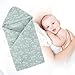 HOUSBAY Baby Blanket Newborn Blanket with Hooded Windproof Go Outside Warm Portable Swaddle Wrap in Basket Baby Safety Seats (Light Green)