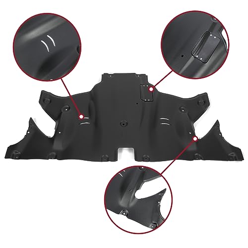 Kuafu Rear Skid Plate Compatible With 2018-2023 Tesla Model 3/ Model Y Replacement For Lsot00525-Rear Under Engine Guard Cover Guard Plate Splash Shield Cover #TOP2