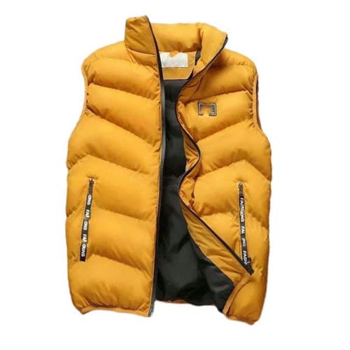 Veste en duvet sans manches homme chaude col montant d'automne