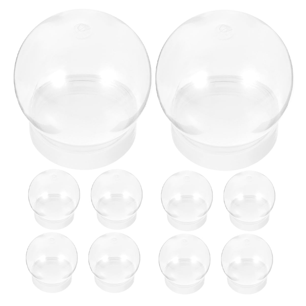 MAGICLULU Kit da 2 Globi di Neve Globo Dacqua Rotondo in Plastica Globo di Neve Artigianato Creazione di Globi Dacqua Idea di Natale Pezzi*2