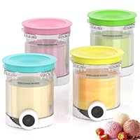 4 Pack Creami Swirl Pints and Lids for Ninja NC700 NC701 Series, Creami Containers Replacement for Ninja Swirl Soft Serve Makers, BPA-Free, Food-grade & Dishwasher Safe