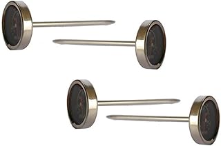 Megamaster 4-Pack Stainless Steel Meat Thermometers – 3.3" Analog Instant Read for Steak, Chicken, Turkey – Grill Accessory for BBQ, Grilling, Outdoor Cooking – 530-0029P