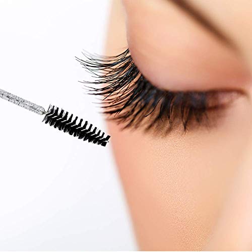 Image of G2PLUS 300PCS Eyelash Brushes, Crystal Black Disposable Mascara Wands, Adjustable Lash Spoolies for Eyelash Extensions, Eyebrow and Mascara Brush