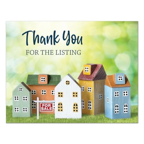 Image of Mediz Note Cards for Real Estate Agents - Notecards and Envelopes Designed Especially for Real Estate Agents (Thank You - Listing, Pack of 25)