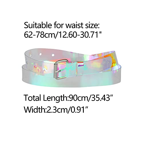 Allegra K Womens Clear Waist Belts for Dresses Transparent Belts Square Buckle3