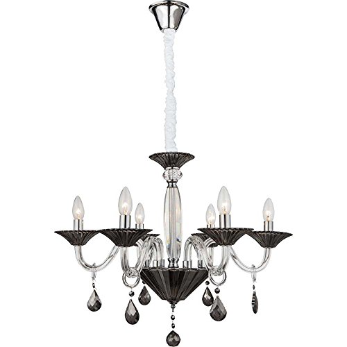 Preisvergleich Produktbild Globo Crown Ii, Glas, transparent Schwarz