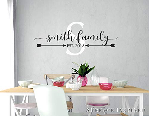 Wall Decals Surface Inspired Family Name Removable Wall Decal 1015