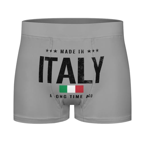 Funny Italian Flag Men's Boxer Brief Boxer Shorts Print Underwear Stretch Boxer Trunk Soft4