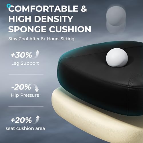 Image of Ergonomic Office Chair with Footrest, Big and Tall Home Desk Chair, High Back Rolling Computer Chair with 3D Arms and Lumbar Support, Comfortable Gaming Chair, Swivel Mesh Chairs, Black