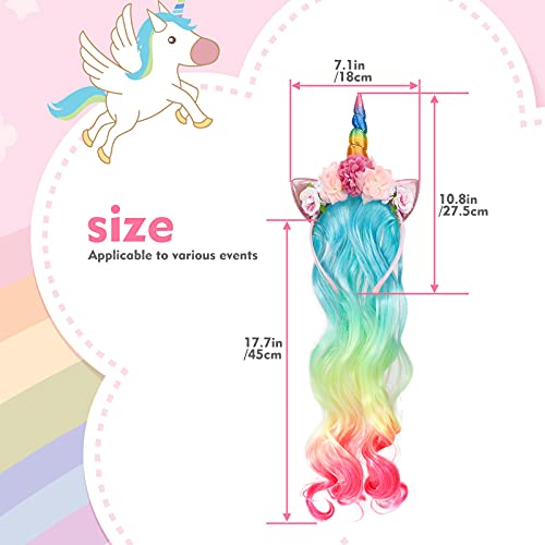 Hifot Einhorn Haarreif Einhorn Stirnband Kinder,Einhörner Mitgebsel Kindergeburtstag Geschenke für Mädchen,Einhorn Party Fasching Haarreif