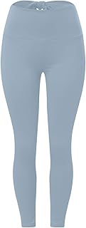 Leggings Mujer con Bolsillo Mujer Cintura Lazo Sin Costuras Nude Peach Caderas Cintura Alta Hip Lift Ejercicio Fitness Pantalones Yoga Pantalones 3/4 Pantalones Mujer Tallas Grandes