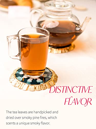 Image of TeeLux Lapsang Souchong Tea, Premium Black Tea Loose Leaf, Chinese Smoked Tea, Caffeinated, 8oz /228g (Pack of 3)