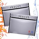 金庫耐火バッグ 集金袋 貴重書類保管ケース 現金収納ケース 耐火ケース 23cm×18cm 二つセット