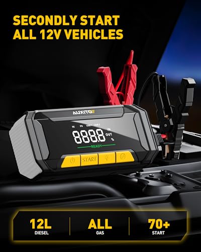 Auxito AUXITO-USDYJ503 Car Battery Jump Starter(All Gas/Diesel) 8000A Portable Jump Box Boost Force Start Function 60W Fast Charging 160W Dc Output Portable Jump Starter thumb #1
