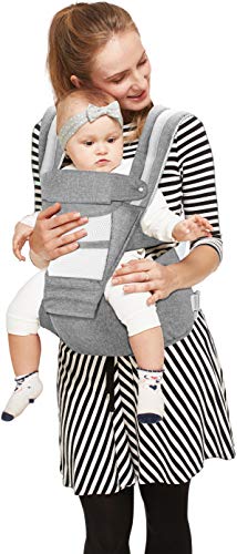 R for Rabbit Upsy Daisy Smart Ergonomic Hip Seat Baby Bag Carrier Carry Kangaroo Holder Bags for carrying hanging & holding basket new born baby wrap stylish belt for mothers care for 3 months to 2 year (Grey)