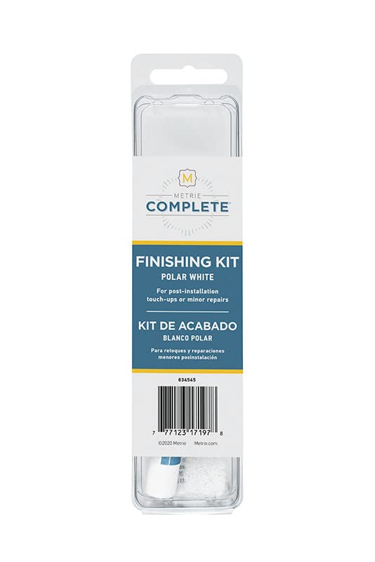 Metrie Complete Finishing Kit in Polar White/Color-Matched to Pre-Painted Wood Wall Treatments/Easy, DIY-Friendly Installation