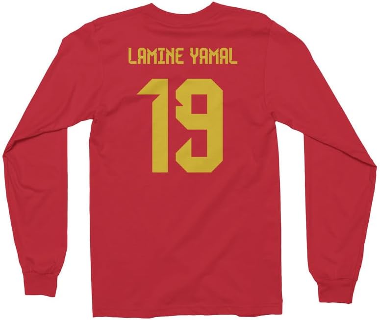 Tutiinca Spain Soccer Cup Fan - Lamine Yamal 19 Jersey Style Long Sleeve T-Shirt