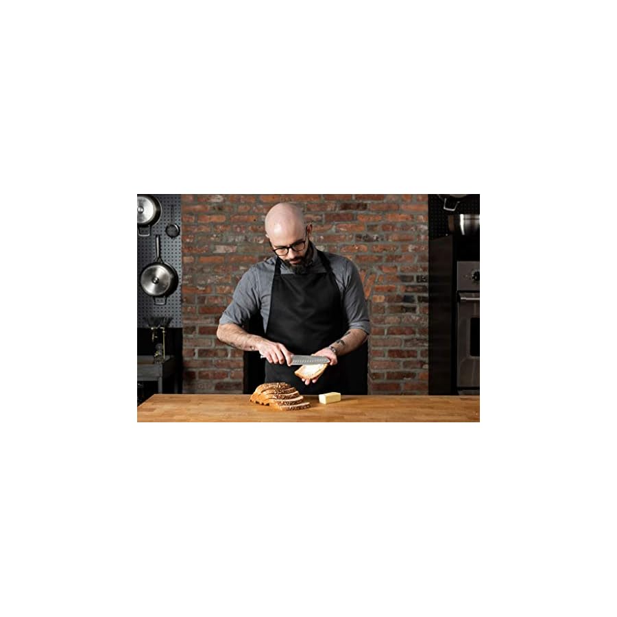 Babish High-Carbon 1.4116 German Steel Cutlery, 6.5" Santoku Kitchen Knife