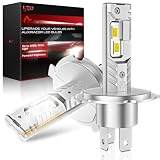 AUXIRACER H4 LED Lampadina, per Fari Plug and Play 6500K Bianco Freddo 32000LM, Tubo di Rame Raffreddamento in Rame, Universale per Auto e Moto, Confezione da 2