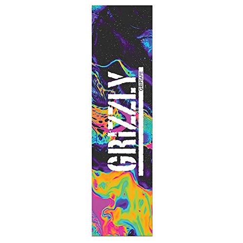 Grip Tape Skateboard,Grip Tape for Skateboard 9 x 33 ,Perforated Black Griptape,Skateboard Grip Tape Sheet Black 33 Long X 9 Wide - No Bubble Application (Oil Slick)