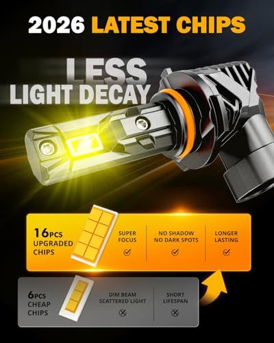 Image of Auxbeam Q15 Series 9005 9145 Fog Lights Yellow Offroad Light 18000LM