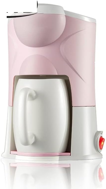DYOSEN Cafetera eléctrica automática de goteo tetera mini bomba para el hogar extractor de presión cafetería tetera cafetera americana color rosa y