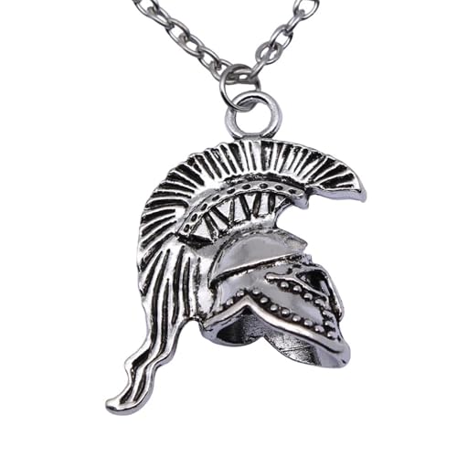 Collier casque de soldat romain 3D, le cadeau idéal avec pendentif rétro et longue chaîne
