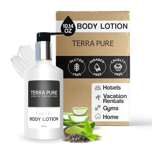 Terra Pure Loção de chá verde, 287 g com mel orgânico e aloe vera (individual)