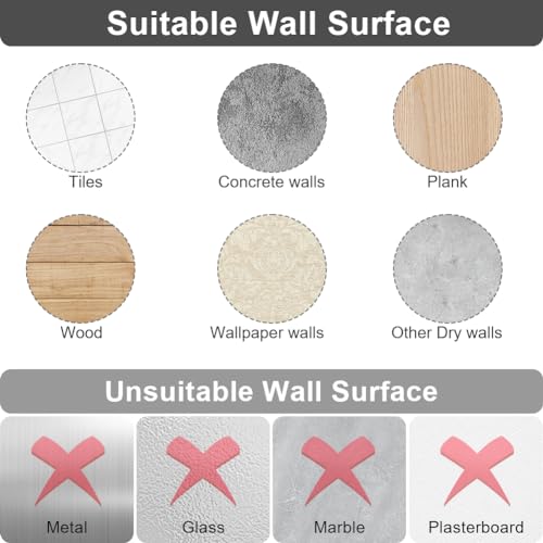 Miniatura 5 de Flintronic Flip Perchero De Pared, Perchero De Pared Plegable 5 Ganchos, Percha De Pared Natural Para Colgar Abrigos Bufandas, Monederos Y Más- Álamo, Blanco