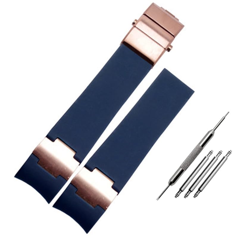 Bracelet montre silicone 22x20 mm anti transpiration étanche style marine
