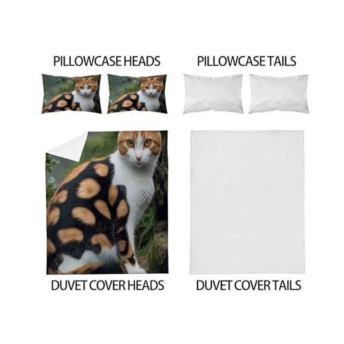 Housse de couette super king animaux 3d microfibre lit enfant - 4
