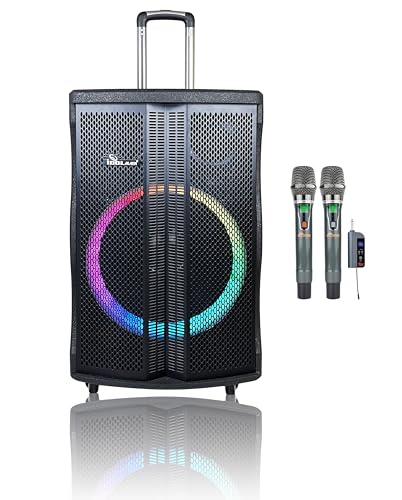 IDOLmain IPS-DJ09 Professional Portable Rechargeable Party Speaker 1500W with Dual Wireless Microphones