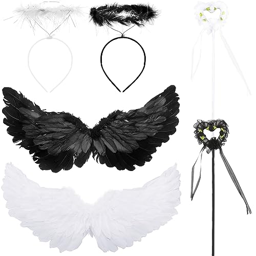 Alas de ángel para niños con halo y varita el regalo ideal para juegos de imitación e historias