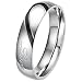 His or Hers (Priced Separate) Real Love Heart Stainless Steel Band Ring Promise Ring Valentine Love Couples Wedding Engagement Men Size 11