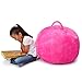 ddmy import inc Stuffed Animal Storage Bean Bag Pink Extra Large 38 Inch Size Extra Soft Perfect Storage Solution for Kids Stuffed Animals Toys Or Household Supplies Kids Organizer