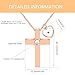 Mayfaith Elegant and Romantic 100 I Love You Language Projection Belief Necklace - Fashionable Rose Gold Cross Pendant Necklace with Charm Heart Mustard Seed, Christmas Birthday Party Gift（rose gold）