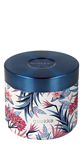 Quokka RECIPIENTE COMIDA TERMICO ACERO INOXIDABLEWHIM BLUE GARDEN 604 ML