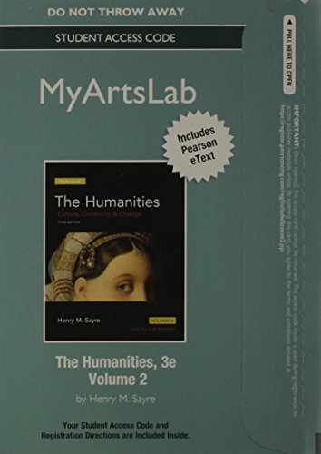NEW MyLab Arts with Pearson eText -- Standalone Access Card -- for The Humanities: Culture, Continuity and Change,...