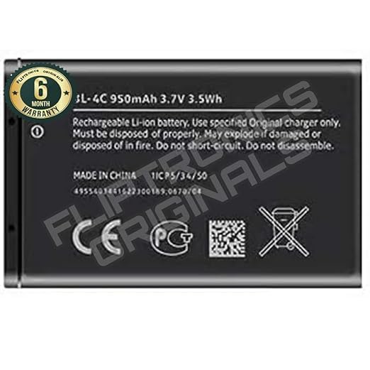 Image of BL-4C Battery for Nokia 6100 6125 6136 6170 6300 7705 7200 7270 8208 1202 1265 1325 1661 2220 2220s 2650 2652 2690 2700 3108 3500C Battery with 6 Month Warranty** (DD225)